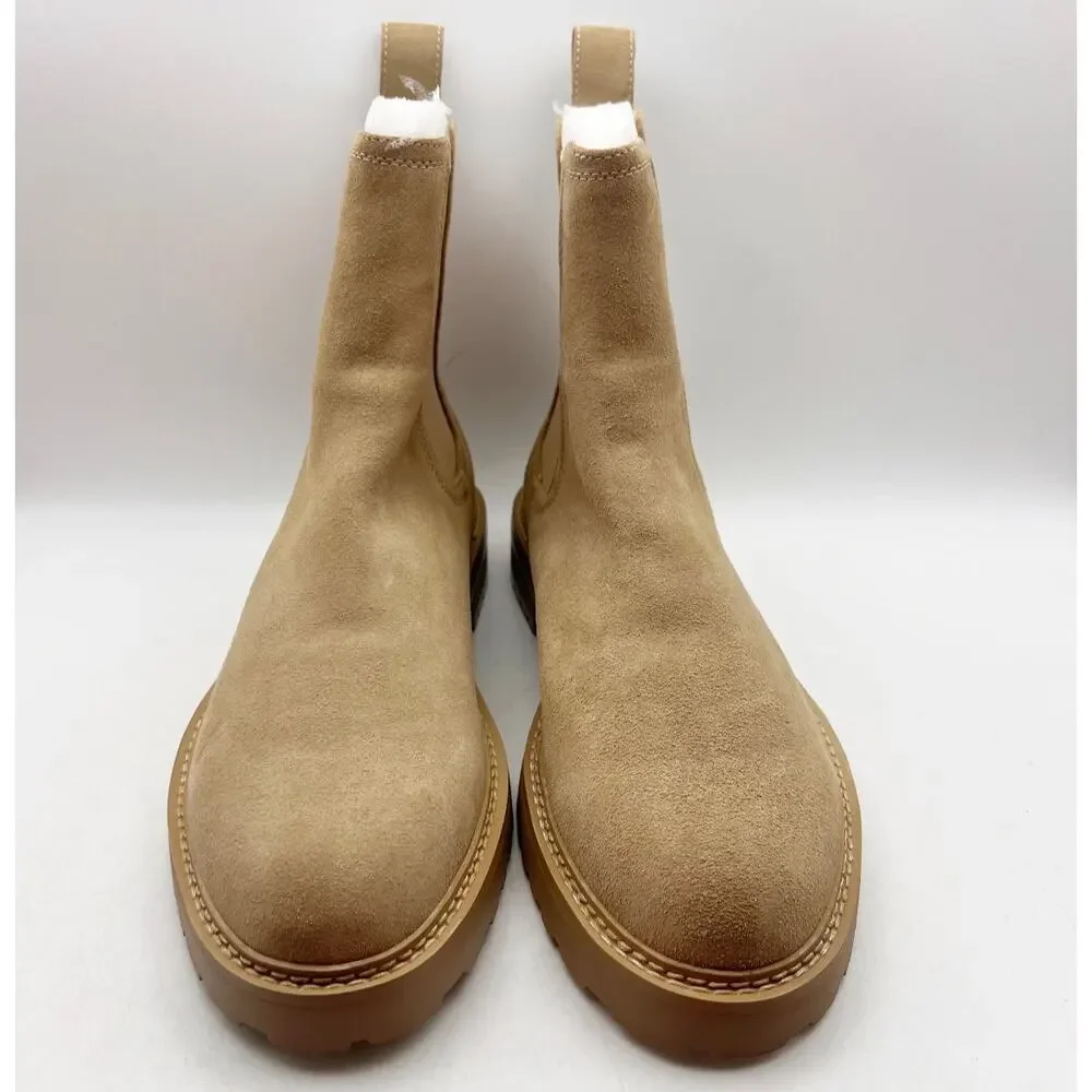 Saint Morta Men's Chunky Chelsea Boots Size 11 EU 45 Tan Suede NIB
